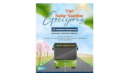 Toplu taşımada yaz tarifesine geçiliyor